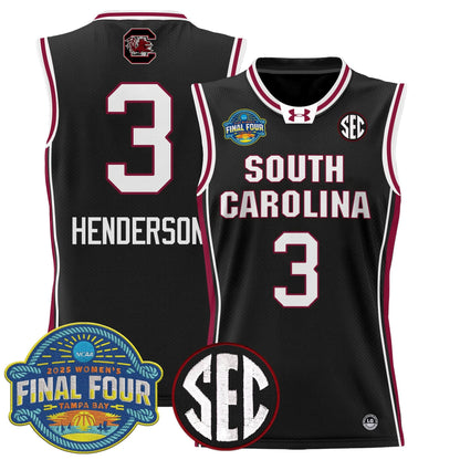 South Carolina Gamecocks 2025 Sec Women's Final Four Patch Lightweight Basketball Jersey - All Stitched