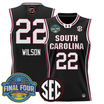 South Carolina Gamecocks 2025 Sec Women's Final Four Patch Lightweight Basketball Jersey - All Stitched