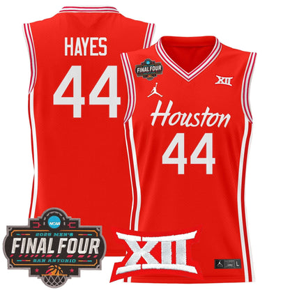 Houston Cougars 2025 Final Four Patch Basketball Jersey - All Stitched