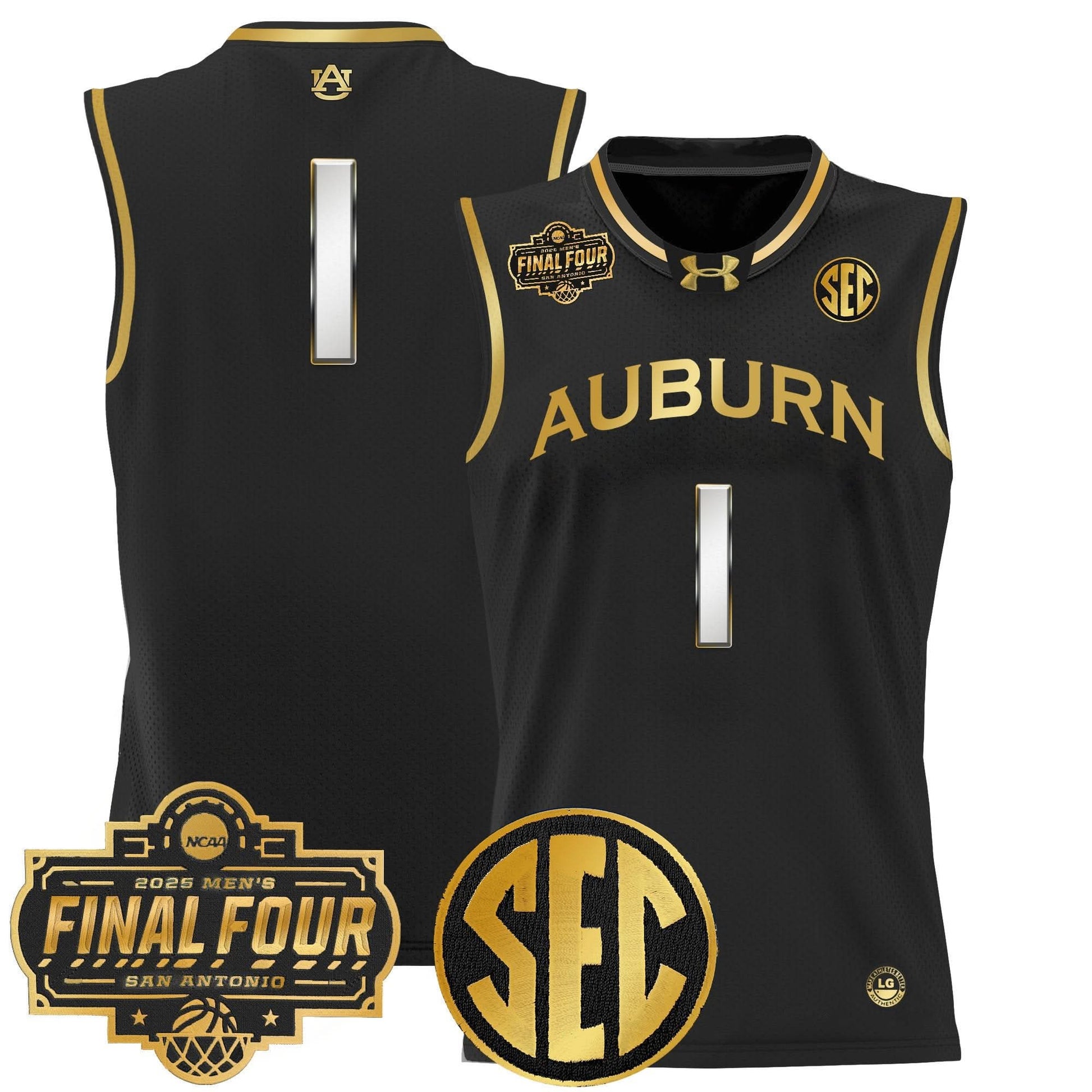 Auburn Tigers 2025 Final Four Patch Lightweight Basketball Jersey - All Stitched