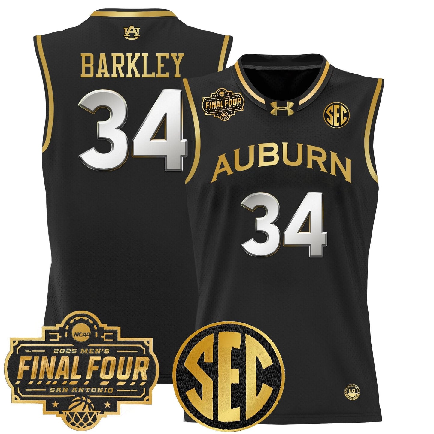 Auburn Tigers 2025 Final Four Patch Lightweight Basketball Jersey - All Stitched