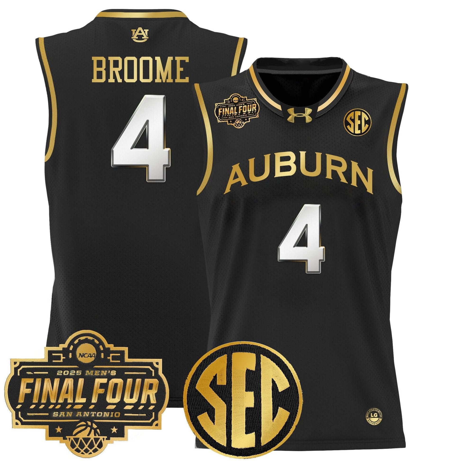Auburn Tigers 2025 Final Four Patch Lightweight Basketball Jersey - All Stitched