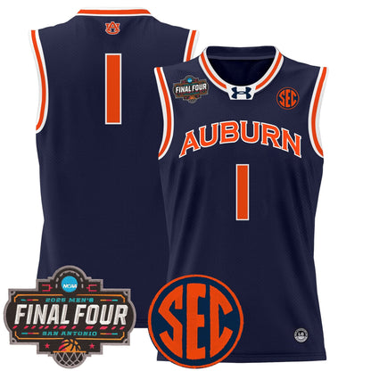 Auburn Tigers 2025 Final Four Patch Lightweight Basketball Jersey - All Stitched