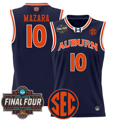 Auburn Tigers 2025 Final Four Patch Lightweight Basketball Jersey - All Stitched