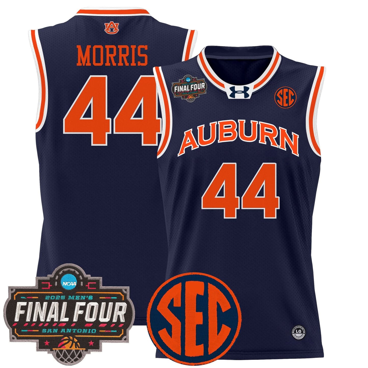 Auburn Tigers 2025 Final Four Patch Lightweight Basketball Jersey - All Stitched