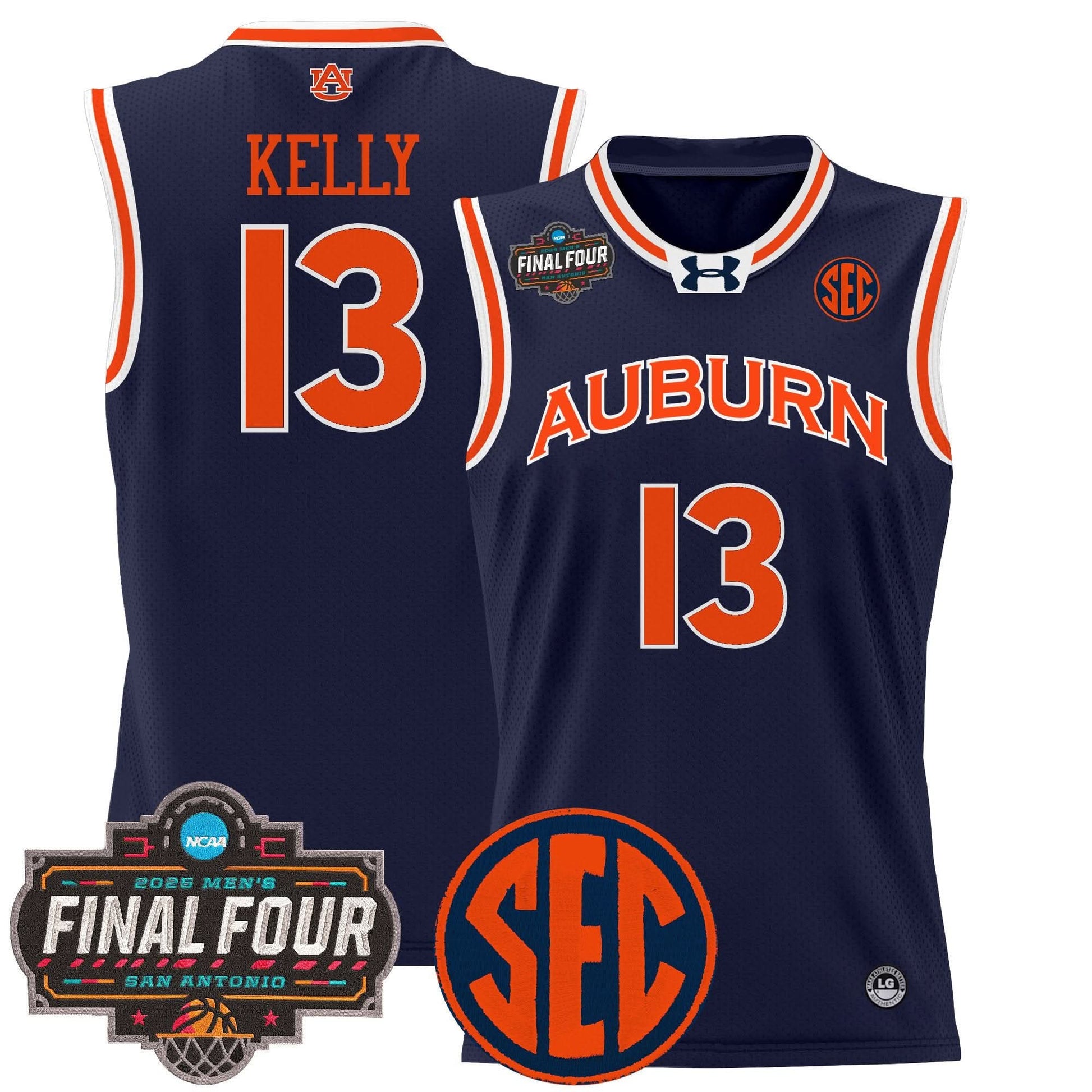Auburn Tigers 2025 Final Four Patch Lightweight Basketball Jersey - All Stitched