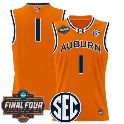 Auburn Tigers 2025 Final Four Patch Lightweight Basketball Jersey - All Stitched