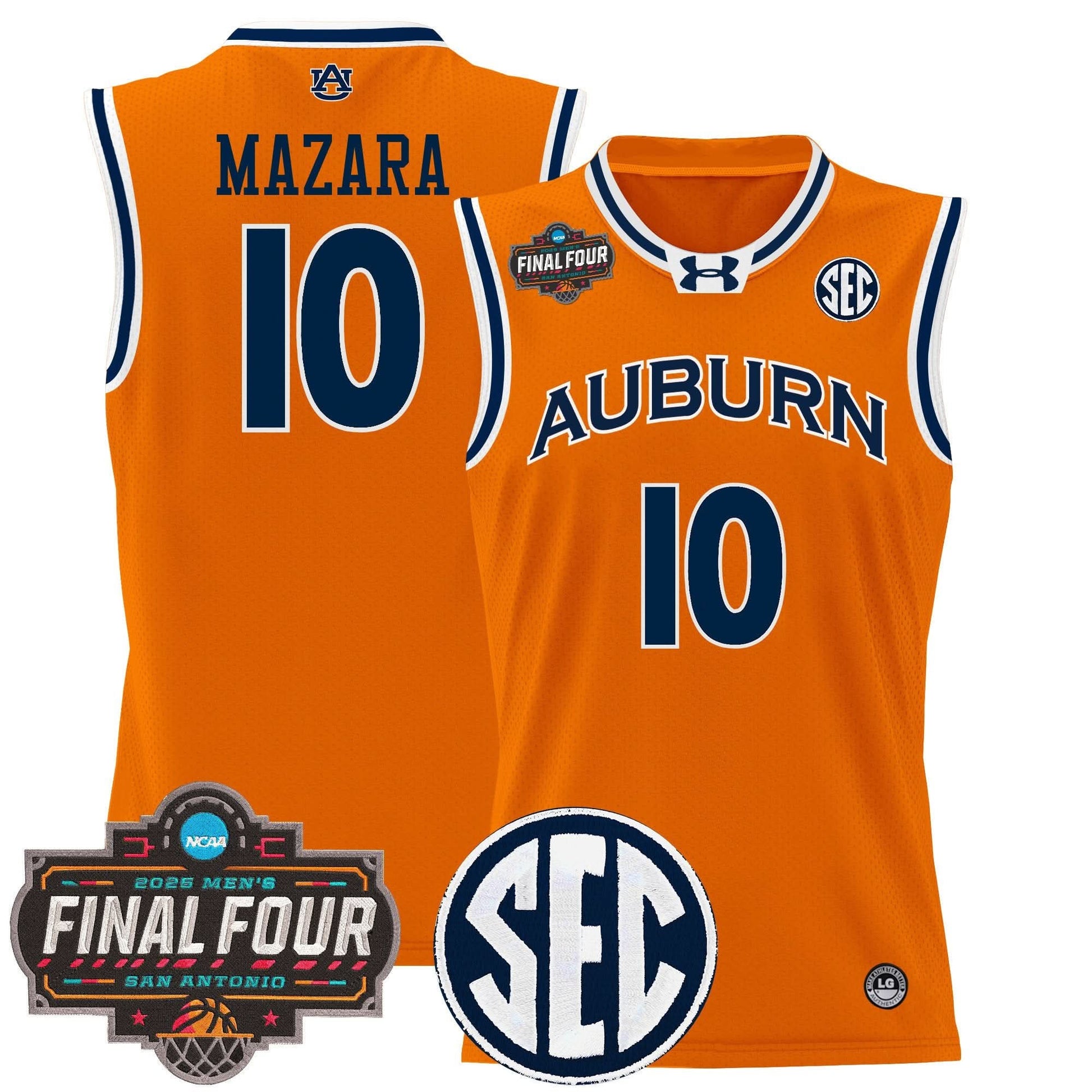 Auburn Tigers 2025 Final Four Patch Lightweight Basketball Jersey - All Stitched