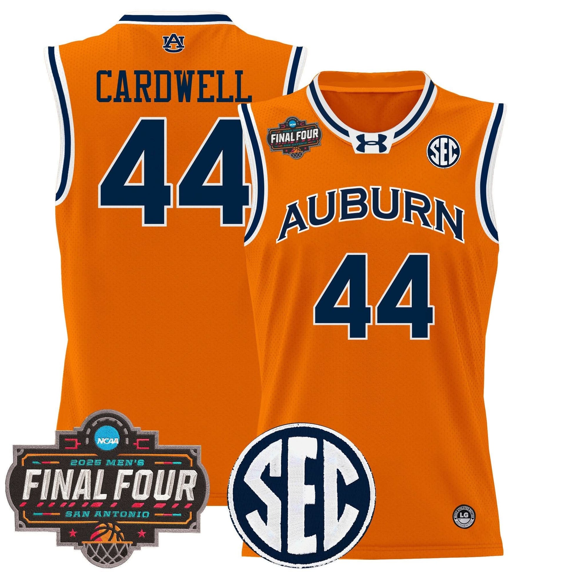 Auburn Tigers 2025 Final Four Patch Lightweight Basketball Jersey - All Stitched