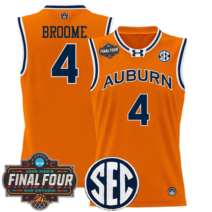 Auburn Tigers 2025 Final Four Patch Lightweight Basketball Jersey - All Stitched