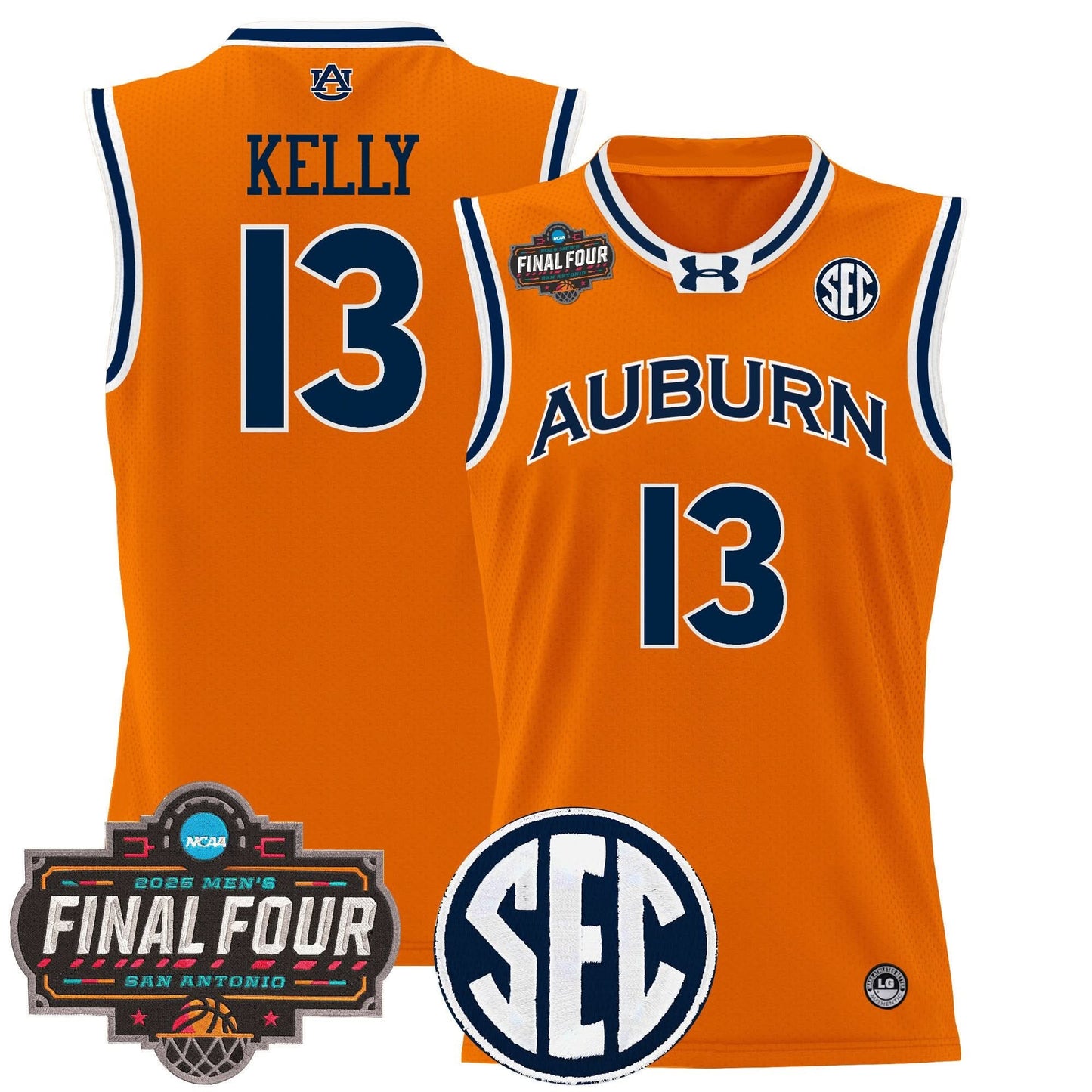 Auburn Tigers 2025 Final Four Patch Lightweight Basketball Jersey - All Stitched