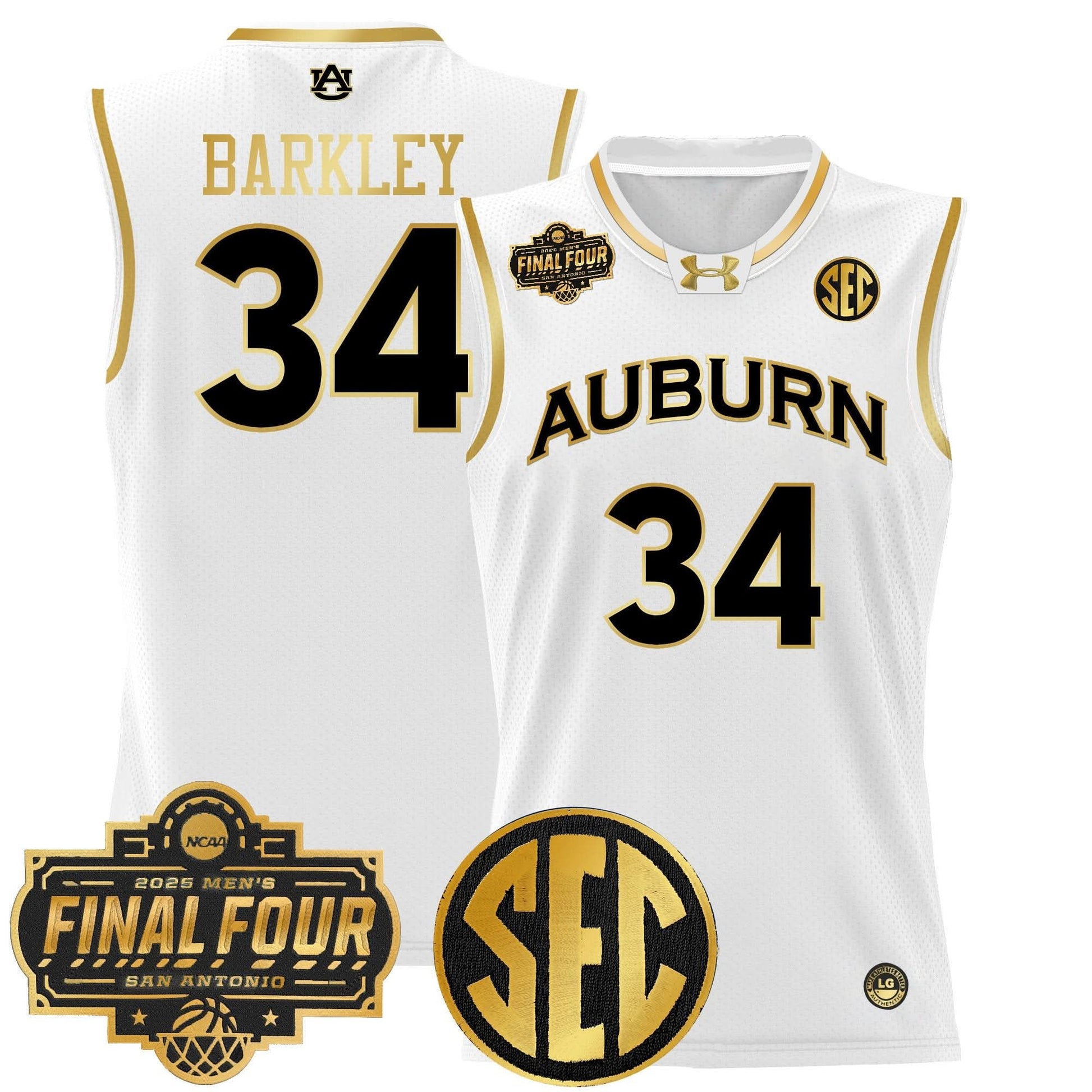 Auburn Tigers 2025 Final Four Patch Lightweight Basketball Jersey - All Stitched
