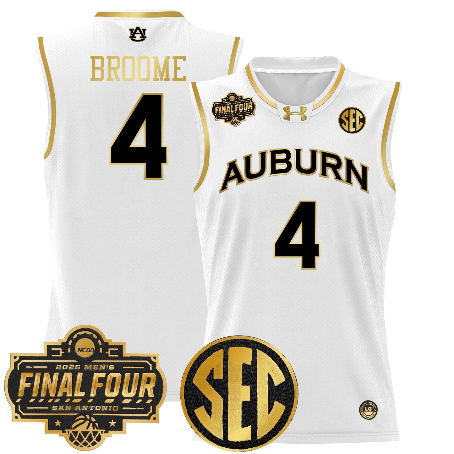 Auburn Tigers 2025 Final Four Patch Lightweight Basketball Jersey - All Stitched