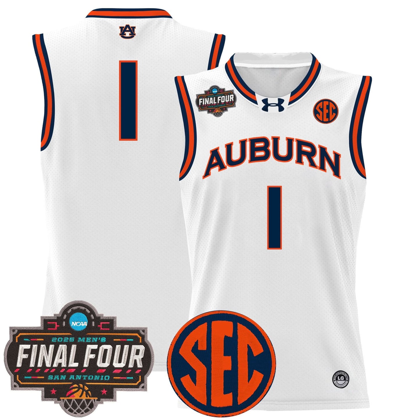Auburn Tigers 2025 Final Four Patch Lightweight Basketball Jersey - All Stitched