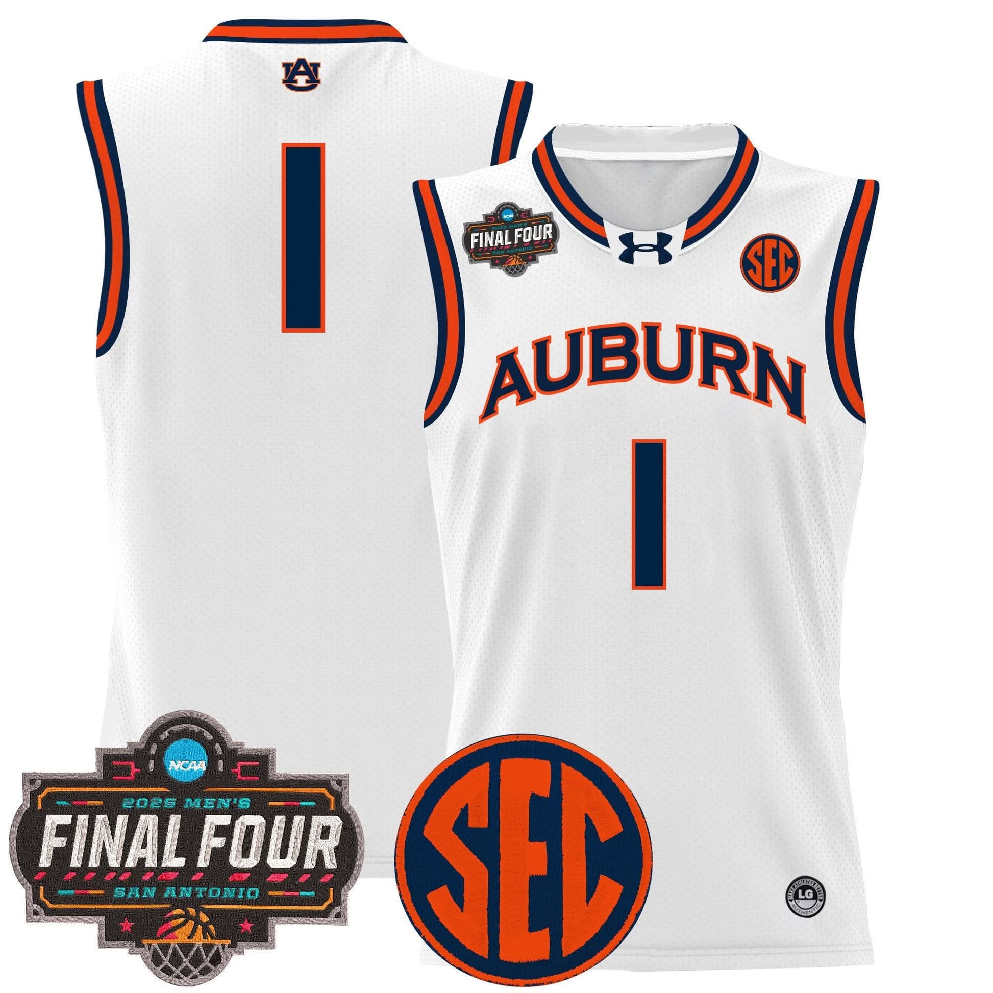 Auburn Tigers 2025 Final Four Patch Lightweight Basketball Jersey - All Stitched