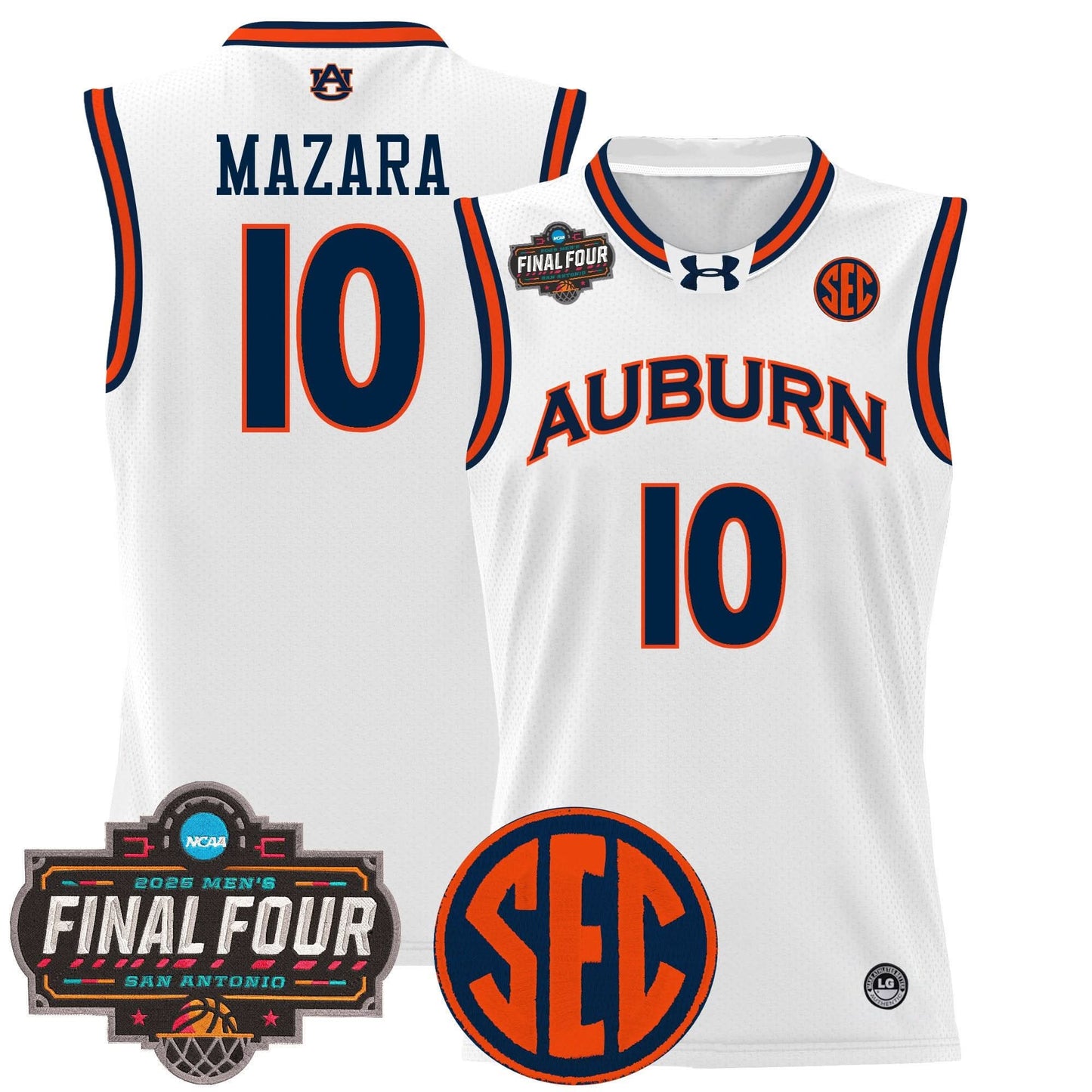 Auburn Tigers 2025 Final Four Patch Lightweight Basketball Jersey - All Stitched