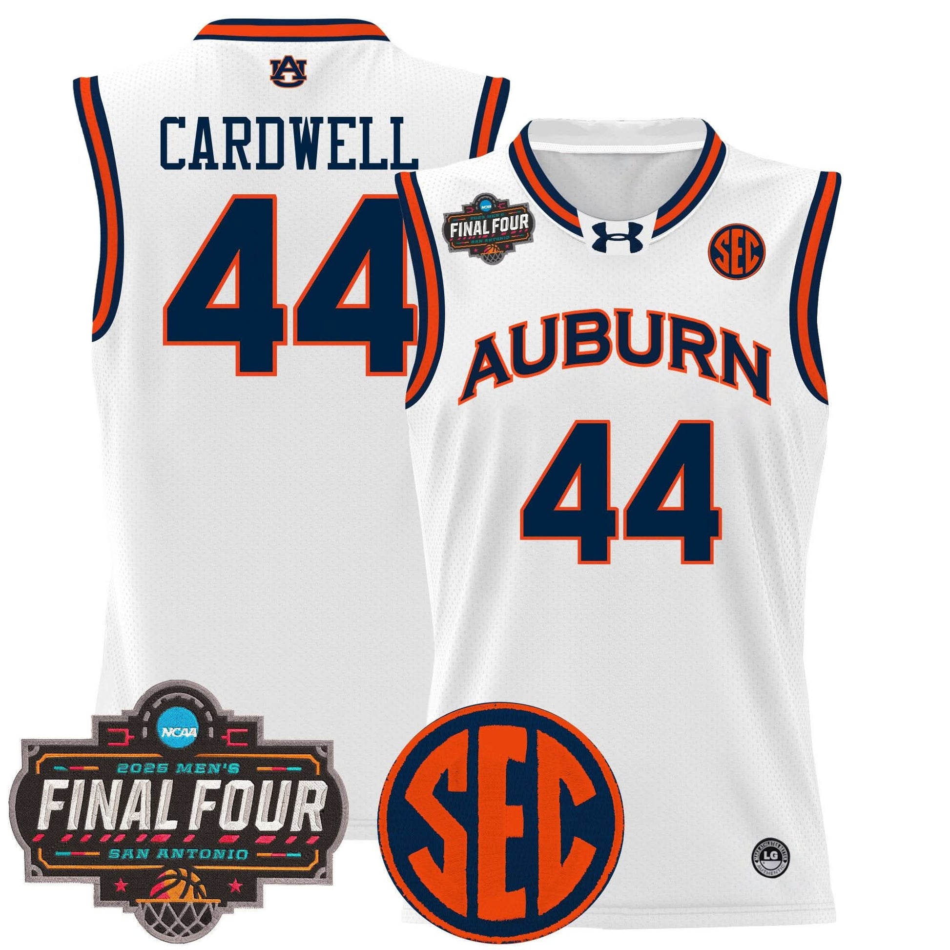 Auburn Tigers 2025 Final Four Patch Lightweight Basketball Jersey - All Stitched