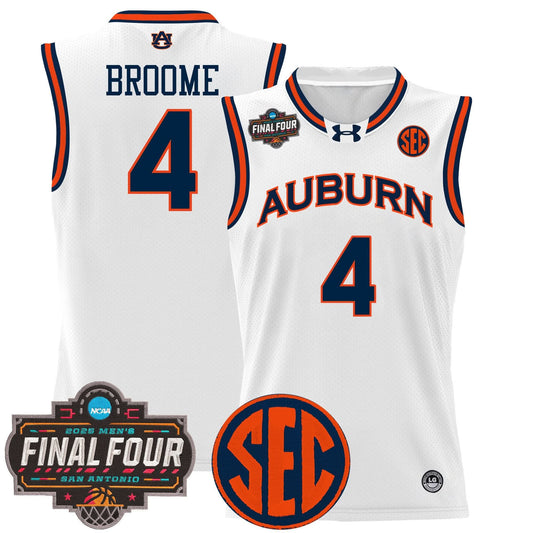 Auburn Tigers 2025 Final Four Patch Lightweight Basketball Jersey - All Stitched