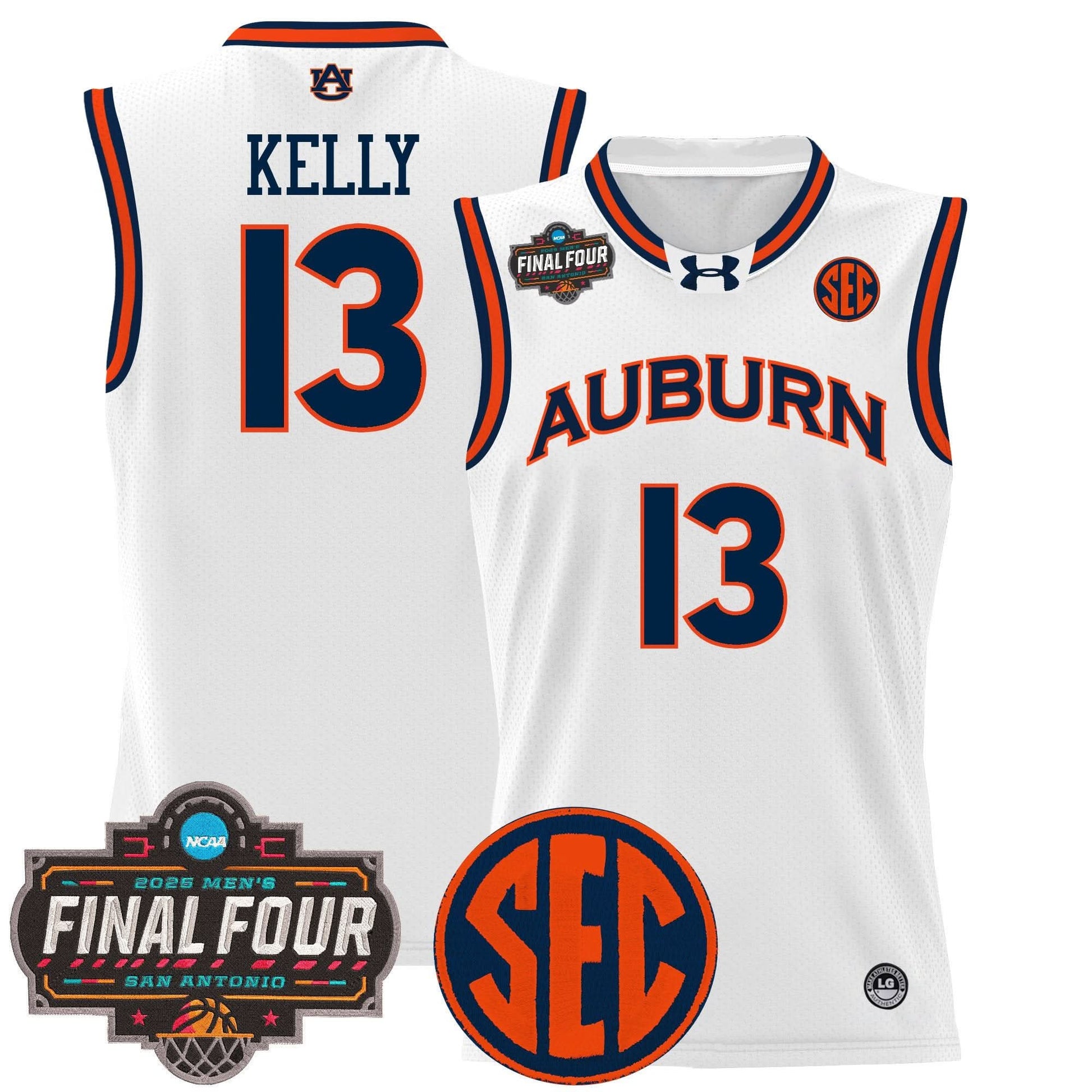 Auburn Tigers 2025 Final Four Patch Lightweight Basketball Jersey - All Stitched