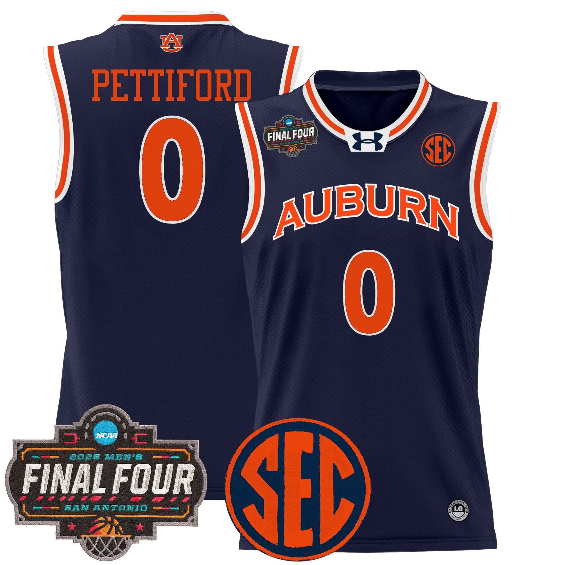 Auburn Tigers 2025 Final Four Patch Lightweight Basketball Jersey - All Stitched