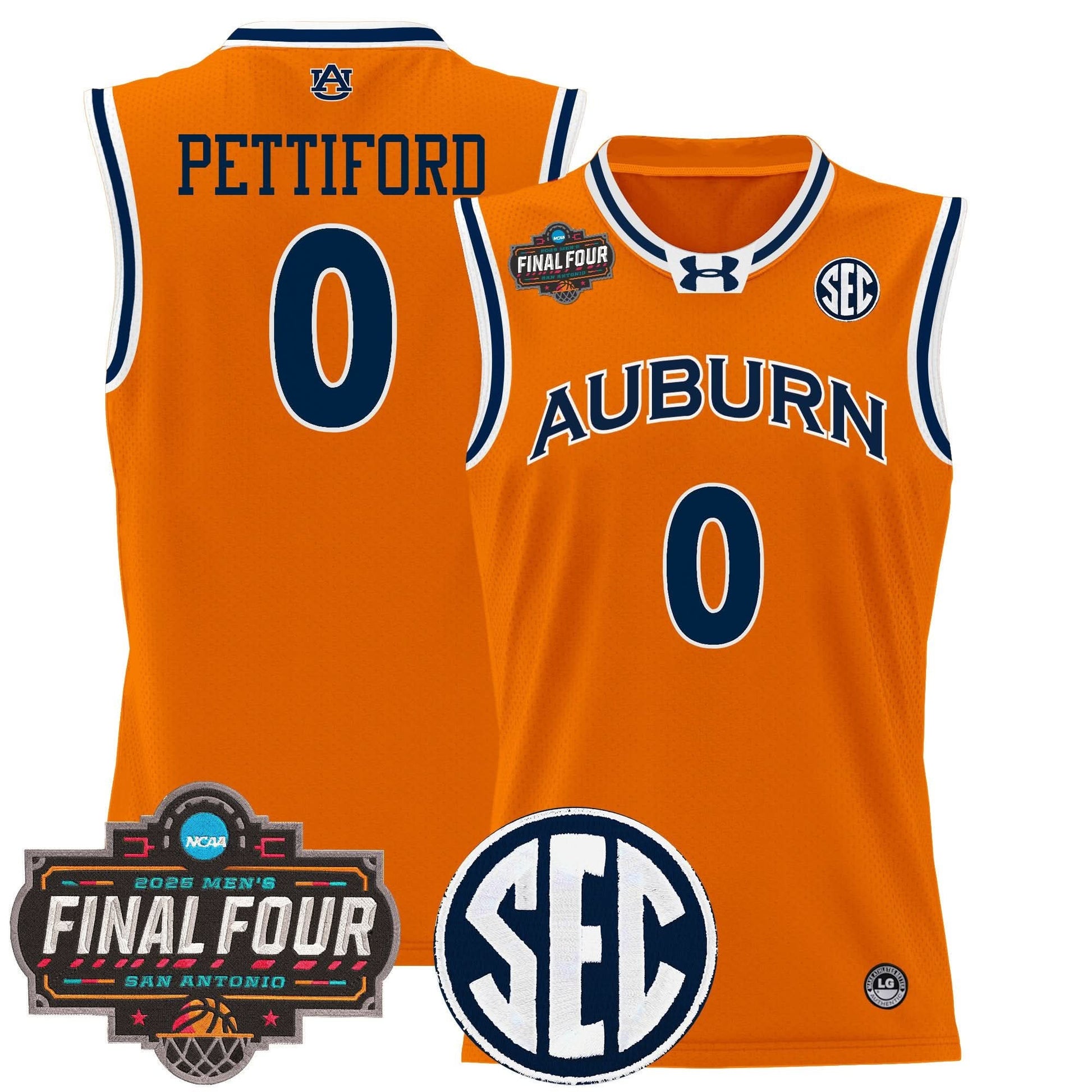 Auburn Tigers 2025 Final Four Patch Lightweight Basketball Jersey - All Stitched