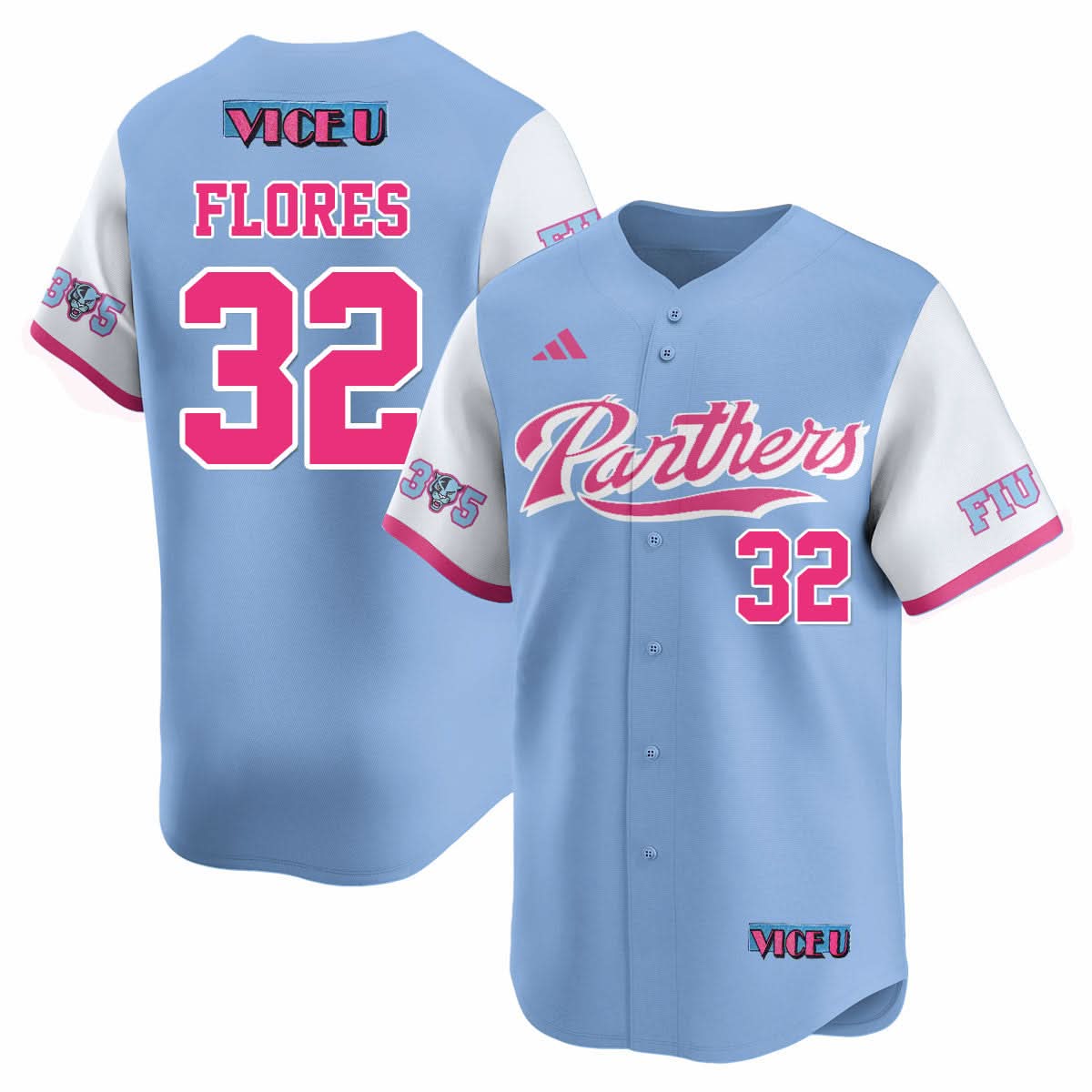 FIU Baseball 2025 'Vice U' Jersey - All Stitched