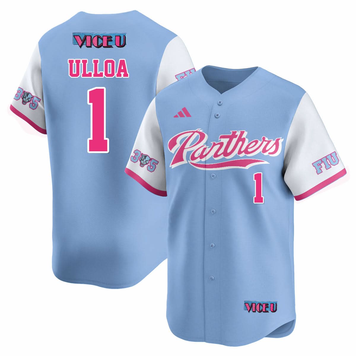 FIU Baseball 2025 'Vice U' Jersey - All Stitched