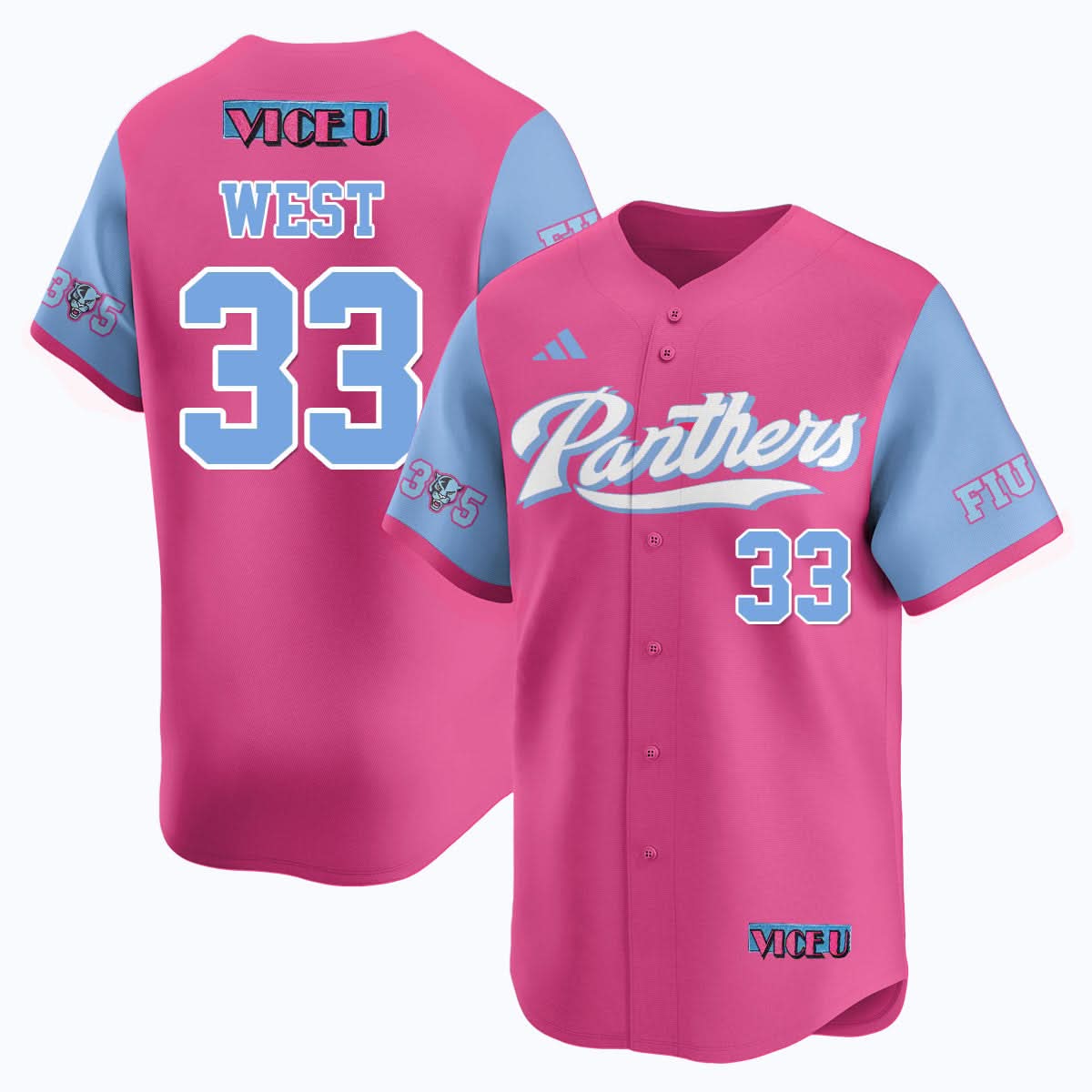 FIU Baseball 2025 'Vice U' Jersey - All Stitched