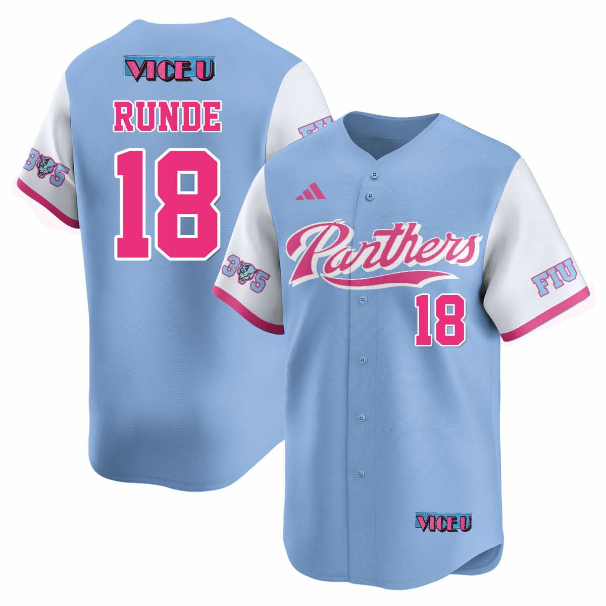 FIU Baseball 2025 'Vice U' Jersey - All Stitched