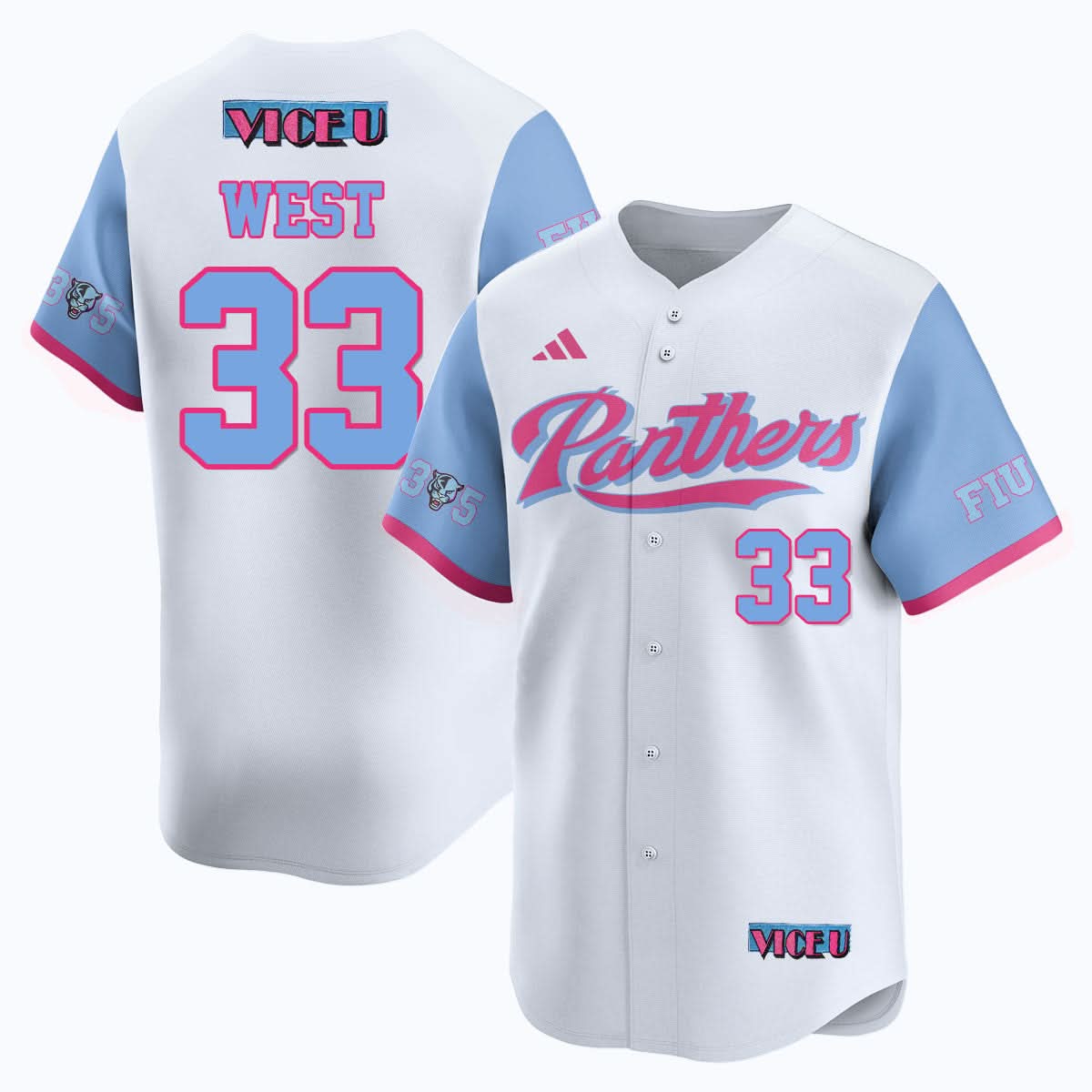 FIU Baseball 2025 'Vice U' Jersey - All Stitched