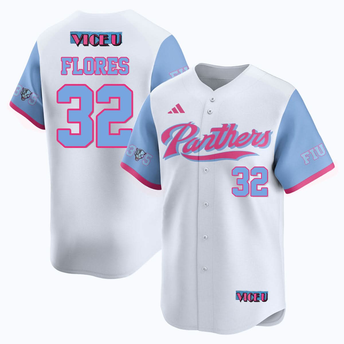 FIU Baseball 2025 'Vice U' Jersey - All Stitched