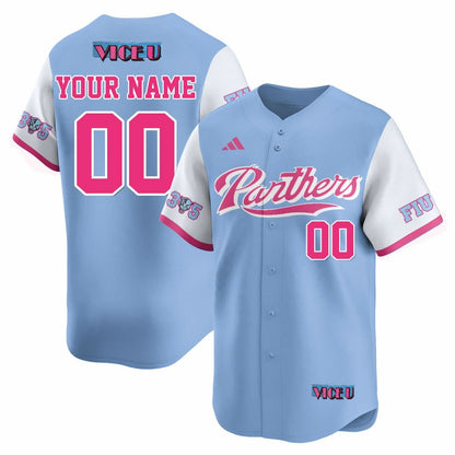 Custom Gender/Name FIU Baseball 2025 'Vice U' Jersey - All Stitched