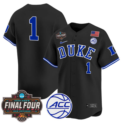 Duke Blue Devils 2025 Final Four Patch Vapor Baseball Jersey - All Stitched