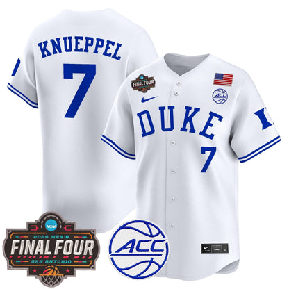 Duke Blue Devils 2025 Final Four Patch Vapor Baseball Jersey - All Stitched