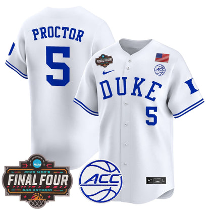 Duke Blue Devils 2025 Final Four Patch Vapor Baseball Jersey - All Stitched