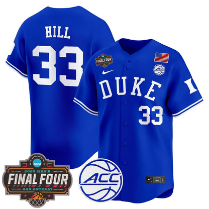 Duke Blue Devils 2025 Final Four Patch Vapor Baseball Jersey - All Stitched