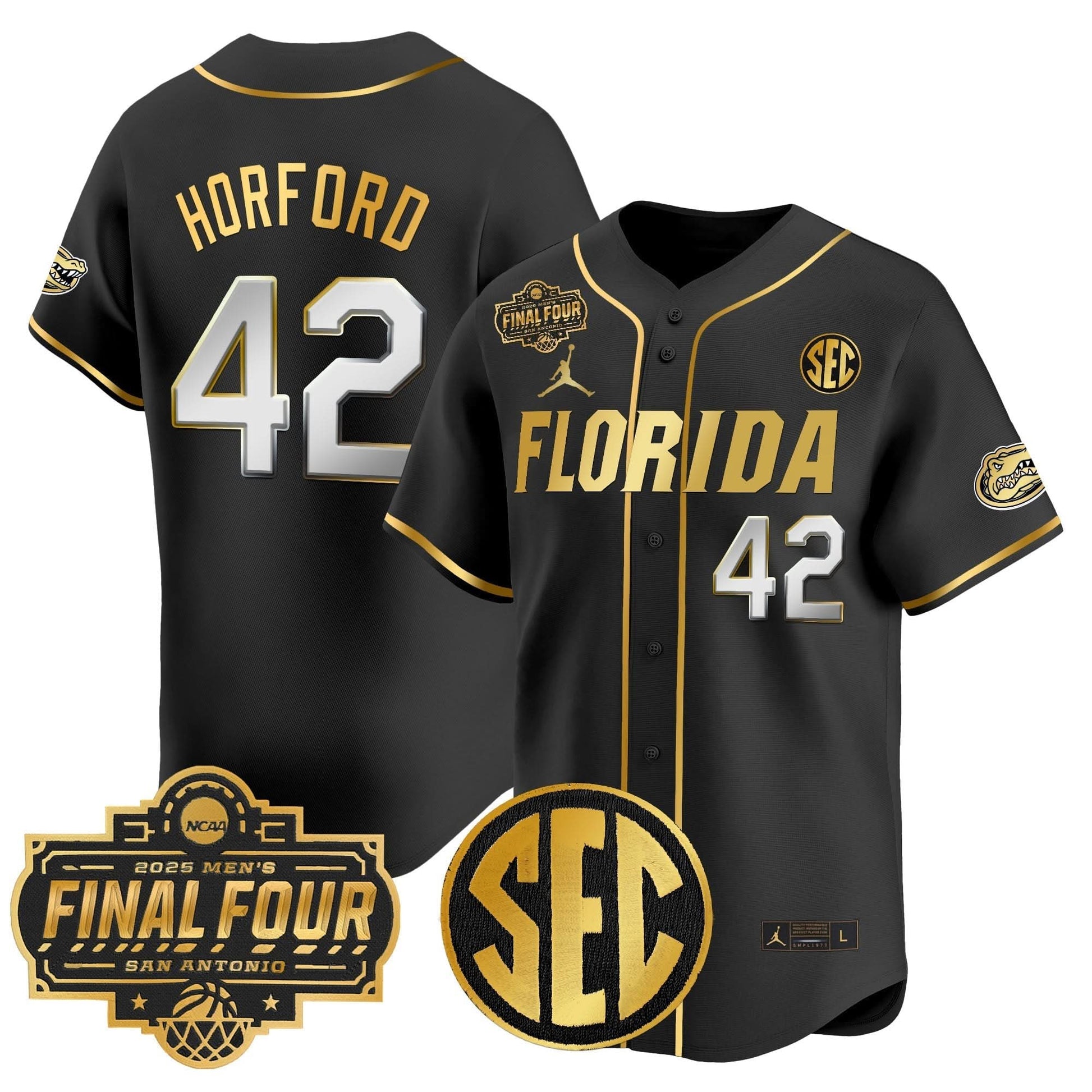 Florida Gators 2025 Final Four Patch Vapor Baseball Jersey - All Stitched