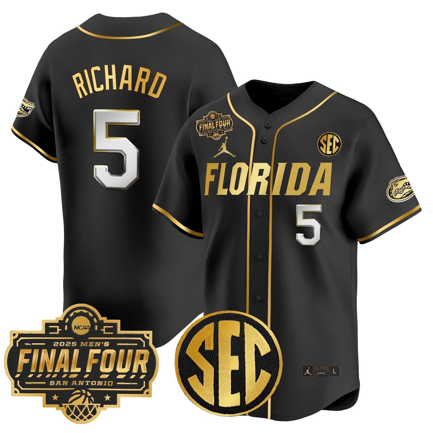 Florida Gators 2025 Final Four Patch Vapor Baseball Jersey - All Stitched