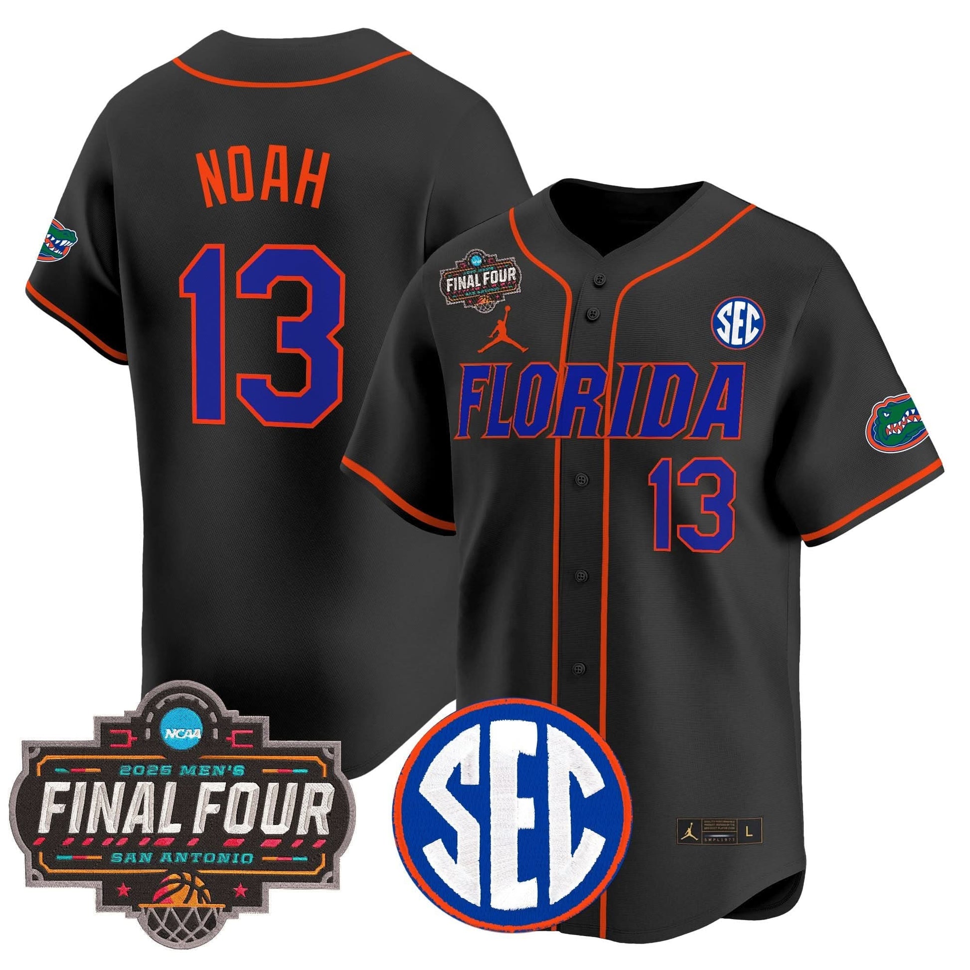 Florida Gators 2025 Final Four Patch Vapor Baseball Jersey - All Stitched
