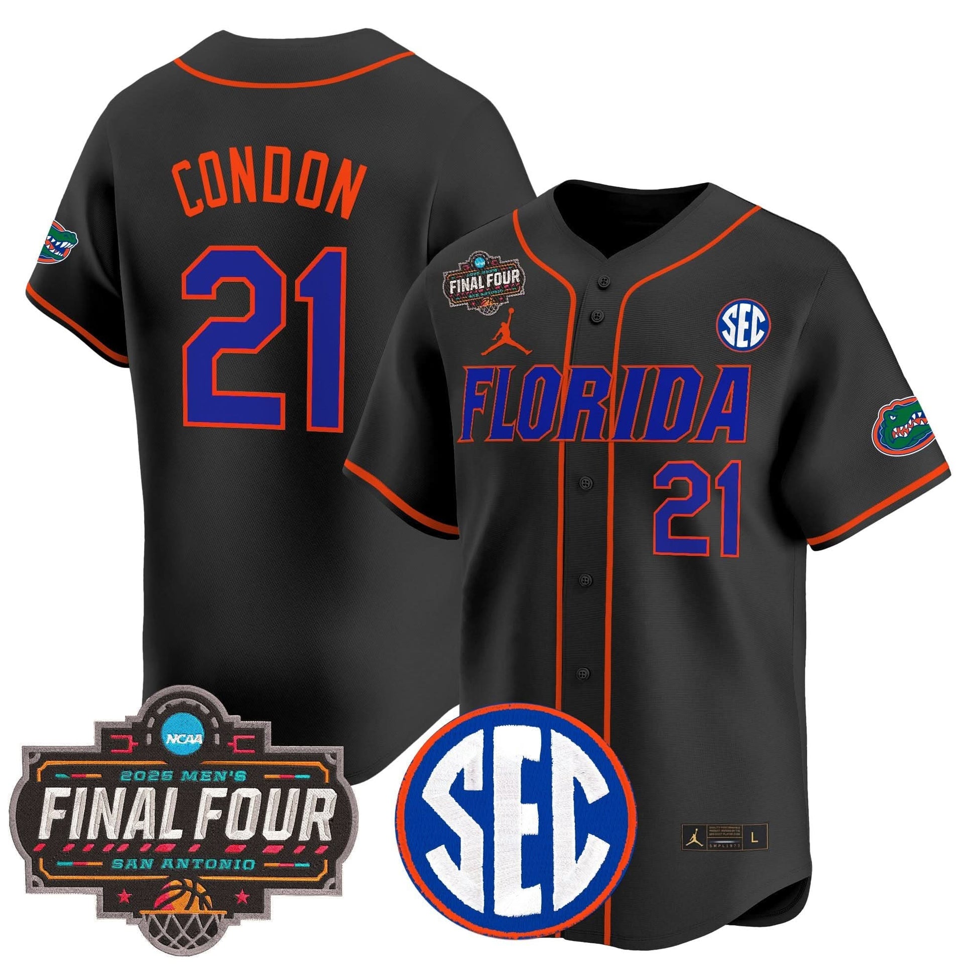 Florida Gators 2025 Final Four Patch Vapor Baseball Jersey - All Stitched
