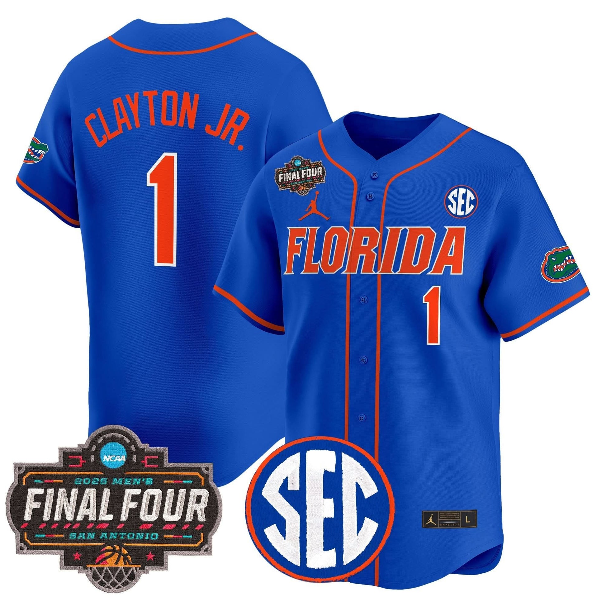 Florida Gators 2025 Final Four Patch Vapor Baseball Jersey - All Stitched