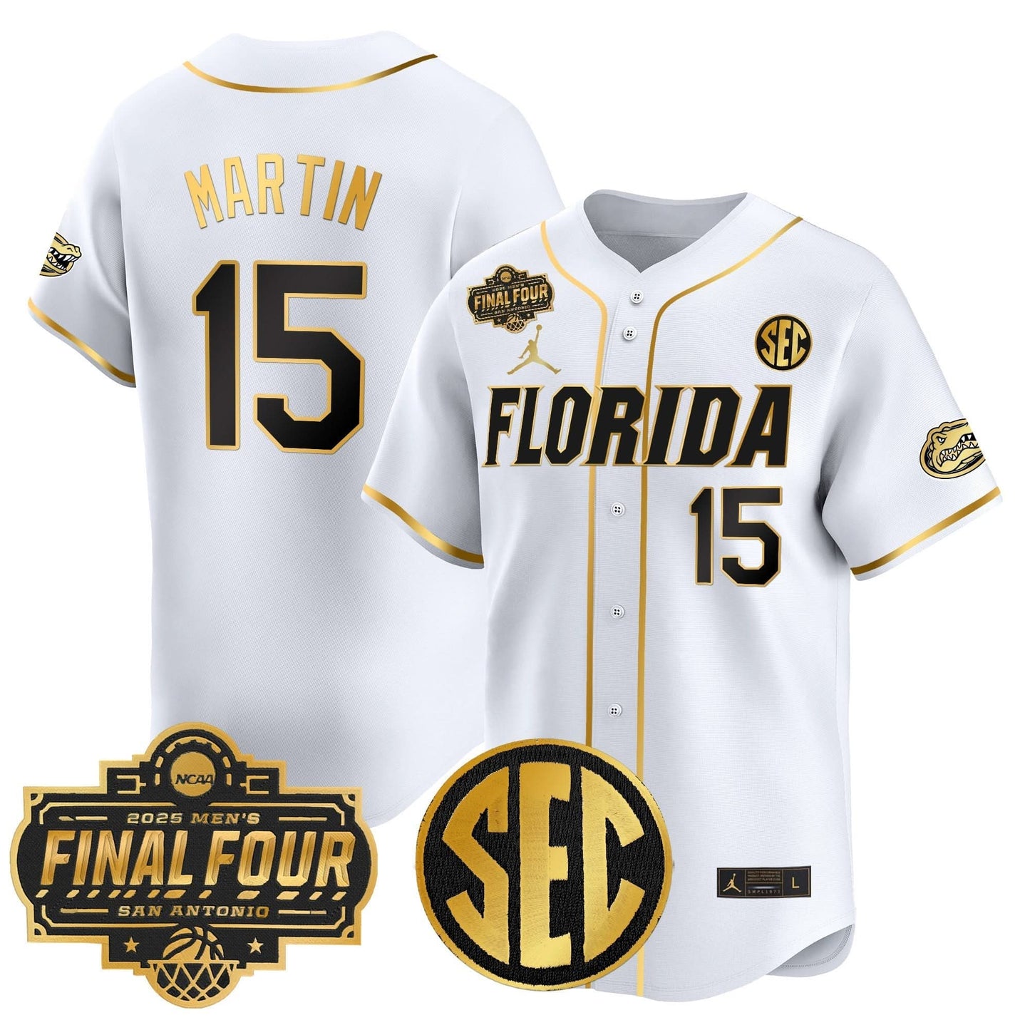 Florida Gators 2025 Final Four Patch Vapor Baseball Jersey - All Stitched