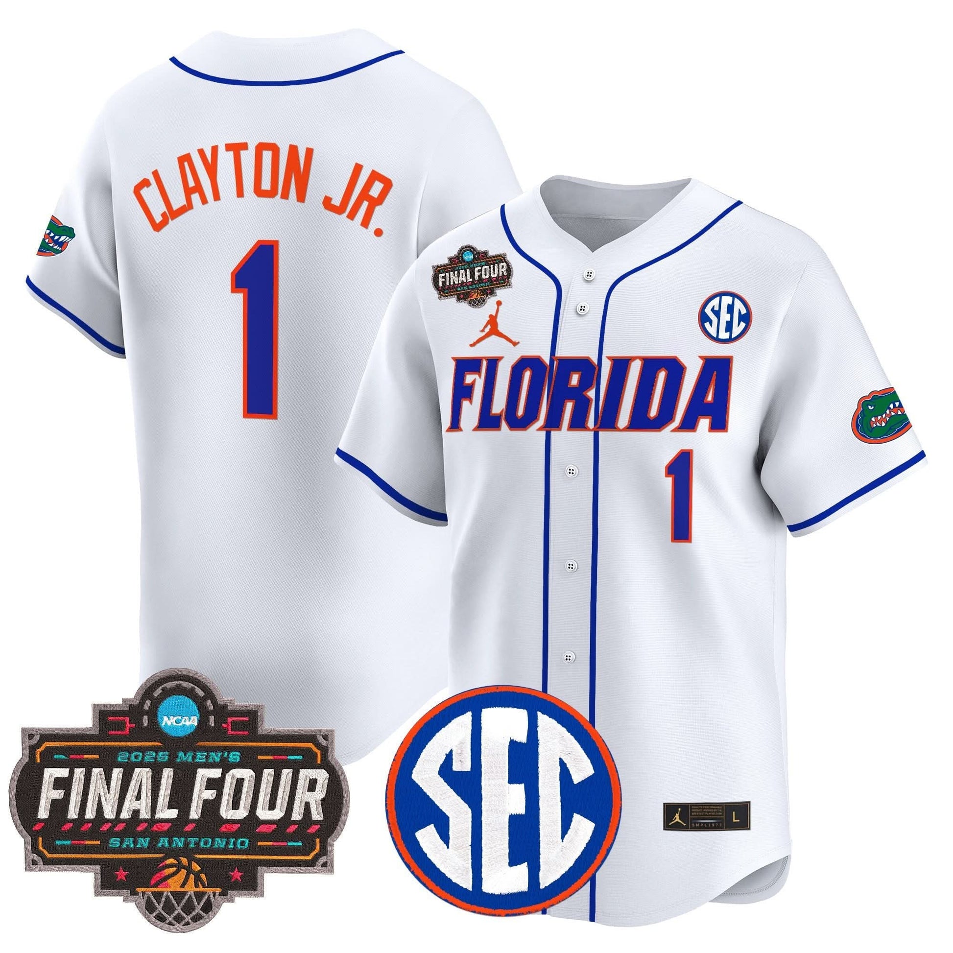 Florida Gators 2025 Final Four Patch Vapor Baseball Jersey - All Stitched