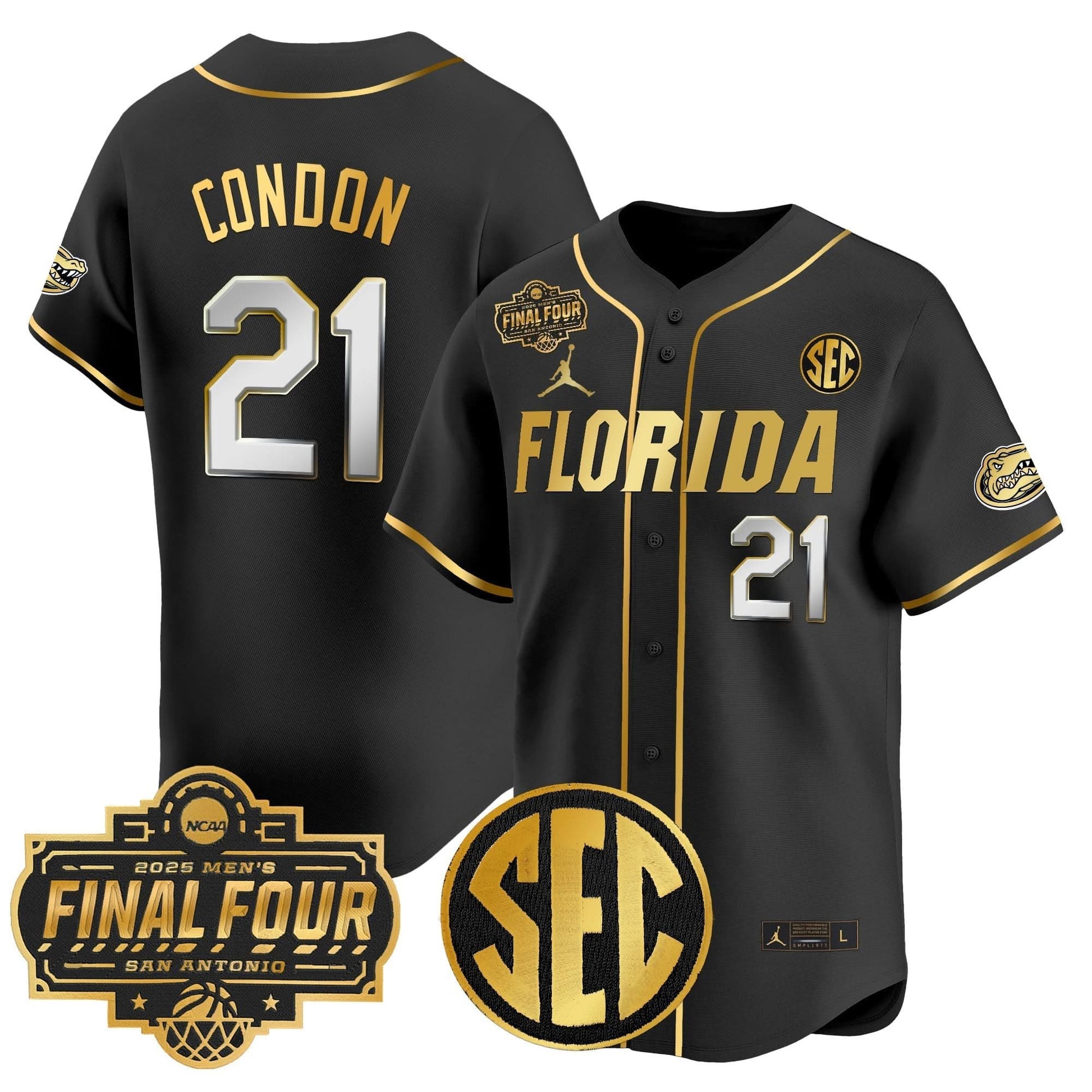 Florida Gators 2025 Final Four Patch Vapor Baseball Jersey - All Stitched