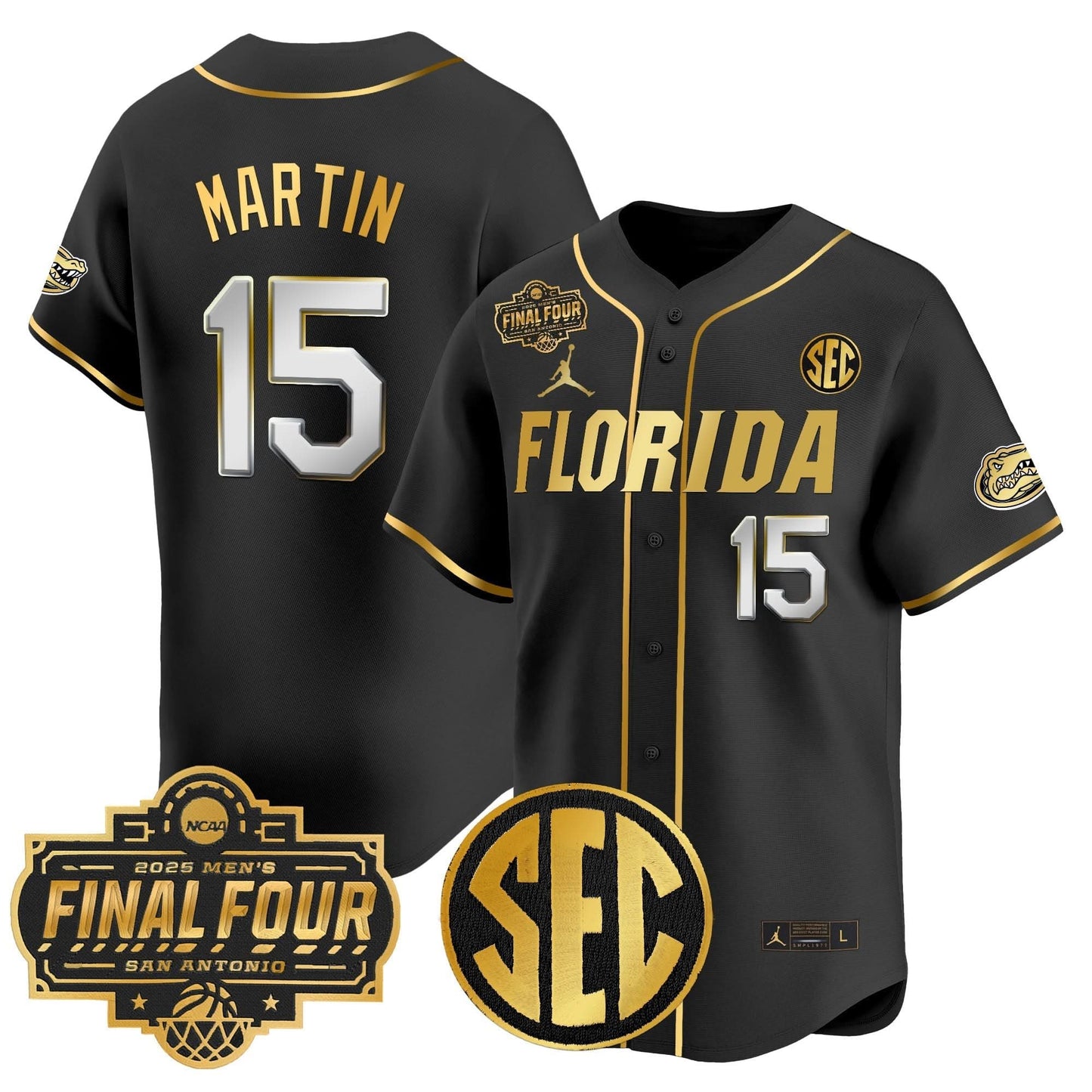 Florida Gators 2025 Final Four Patch Vapor Baseball Jersey - All Stitched