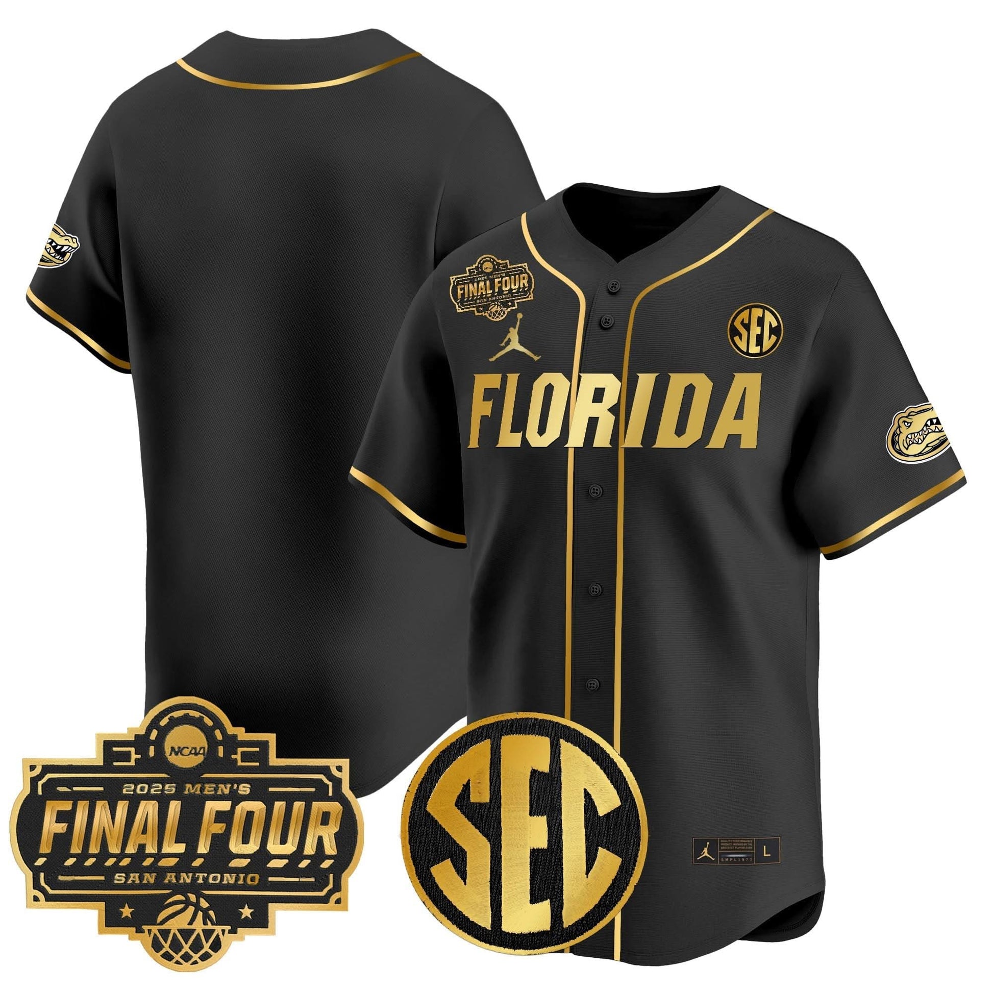 Florida Gators 2025 Final Four Patch Vapor Baseball Jersey - All Stitched