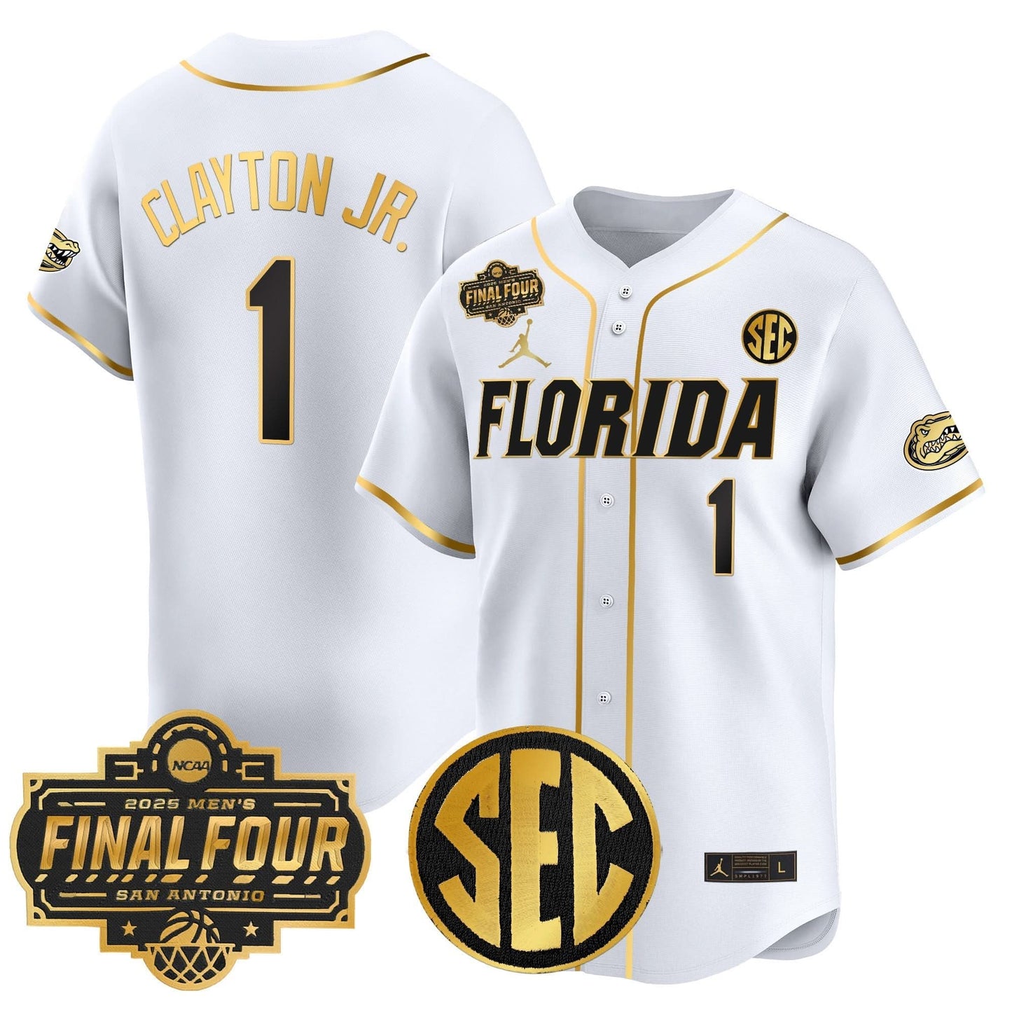 Florida Gators 2025 Final Four Patch Vapor Baseball Jersey - All Stitched