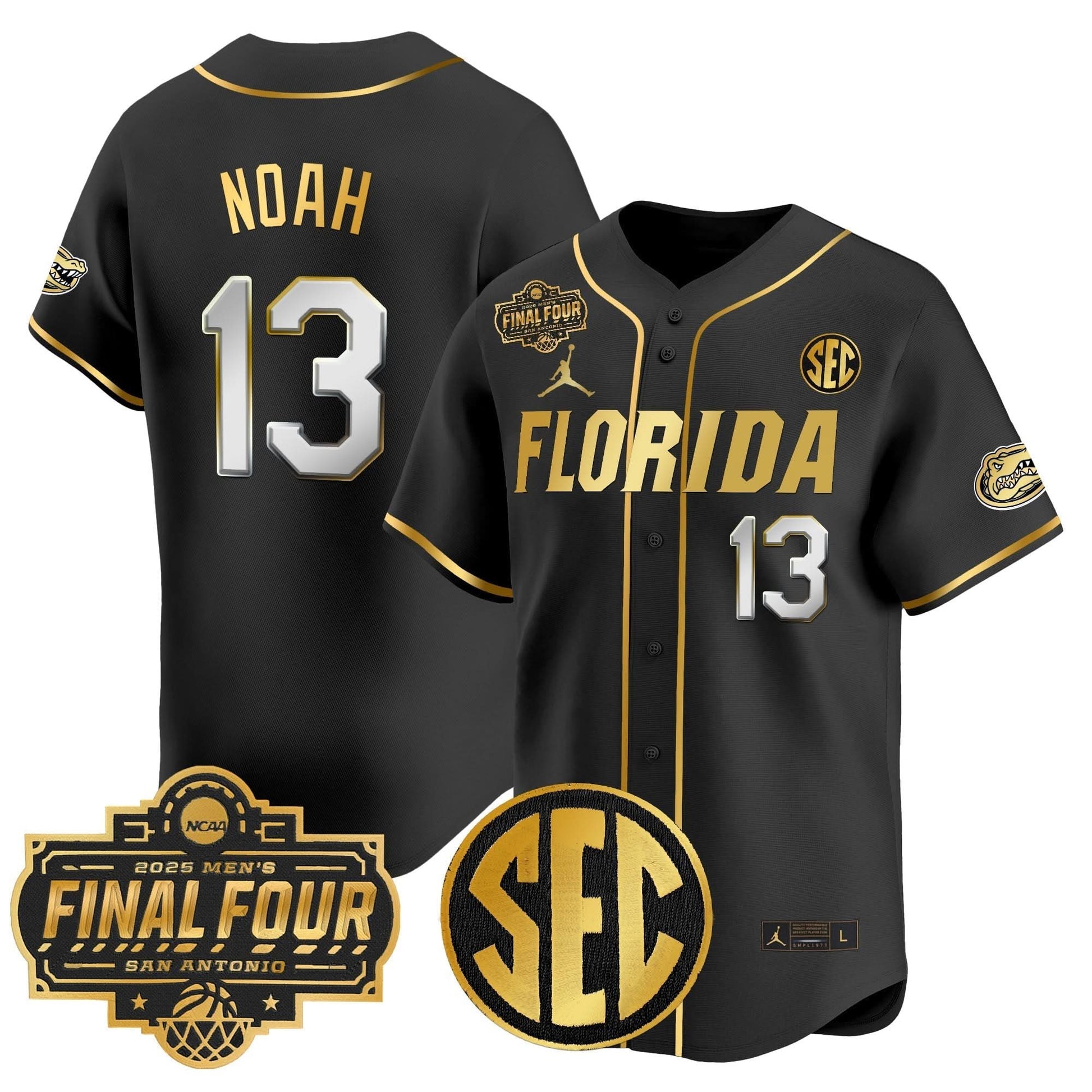 Florida Gators 2025 Final Four Patch Vapor Baseball Jersey - All Stitched