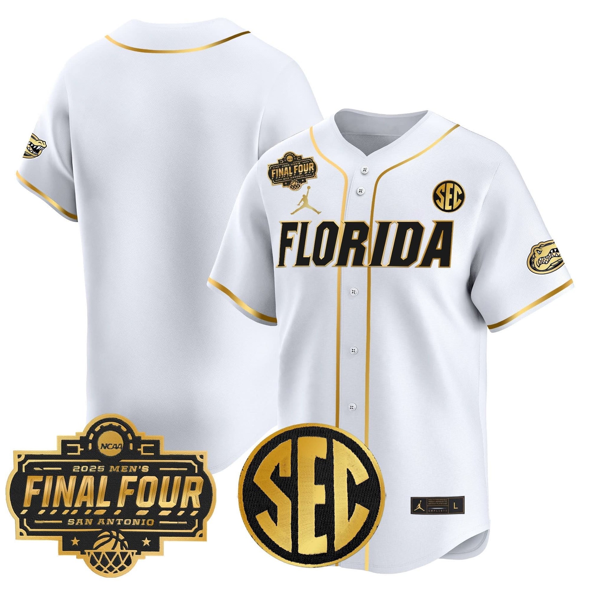 Florida Gators 2025 Final Four Patch Vapor Baseball Jersey - All Stitched