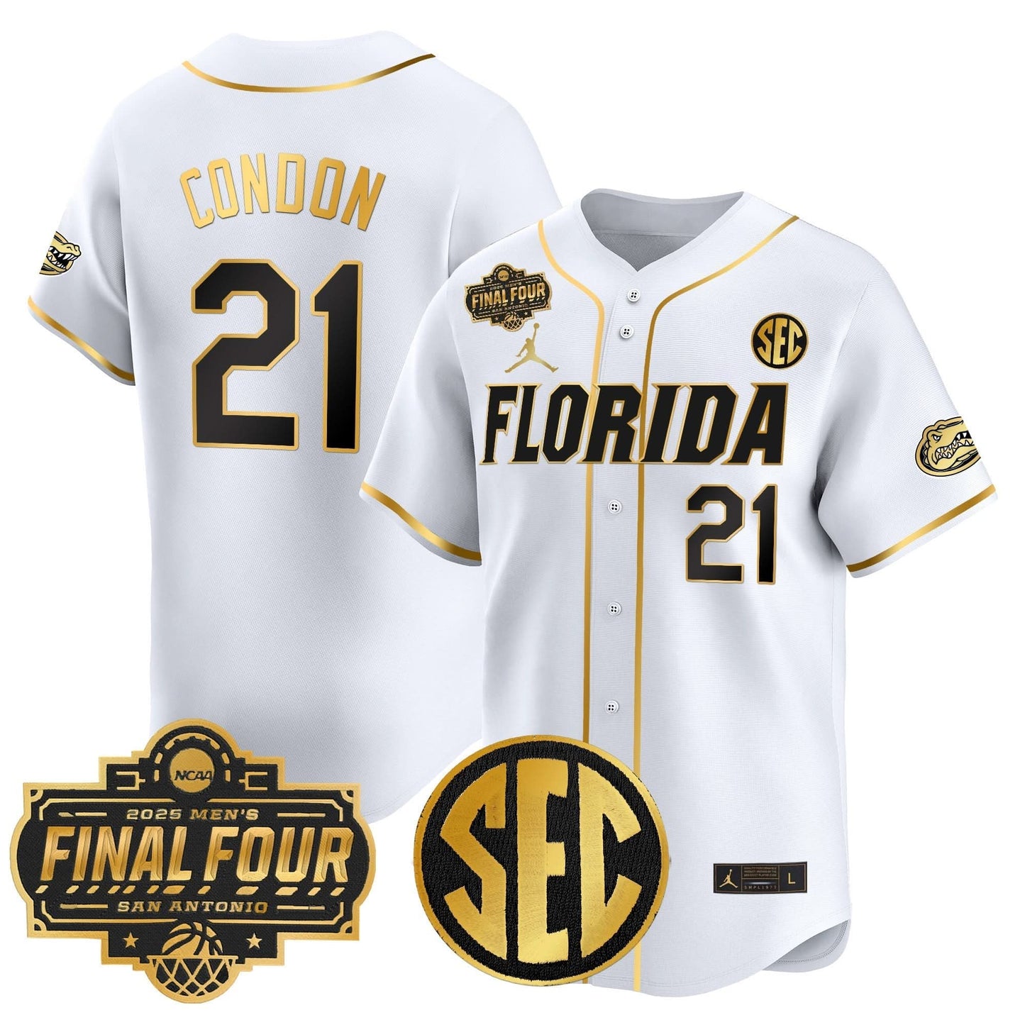Florida Gators 2025 Final Four Patch Vapor Baseball Jersey - All Stitched